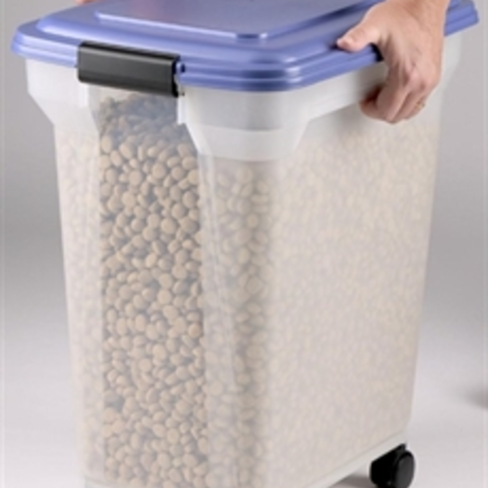 BEWAARCONTAINER LUCHTDICHT TRANSPARANT / BLAUW 45 LTR 46X33,5X50 CM