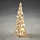 Kerstfiguur boom zilver met 15 LED lampjes  D13 H30 cm