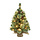 kunstkerstboom Warth in jute H45 cm met 20 LED lampjes