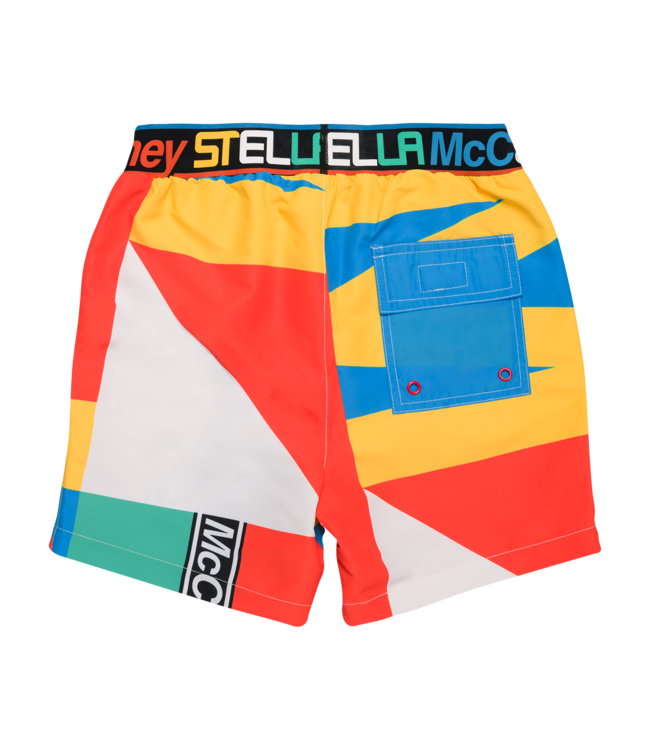 Stella McCartney TSCP09 Geometric Print Active Swim Shorts