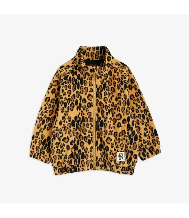 Mini Rodini Leopard fleece jacket