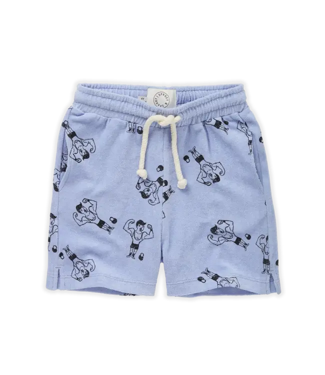 Sproet & Sprout Terry short Strong man print