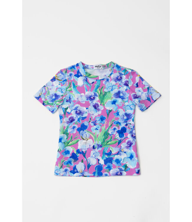 Salty Stitch Flower Short Sleeve