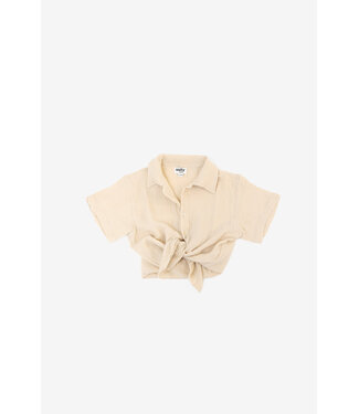 Salty Stitch Oversized Blouse Baby Cotton Beige