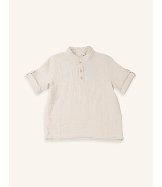 Navy Natural Boys Polo Mousseline White Swan