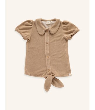 Navy Natural Faye Blouse Bath Terry Ginger Root