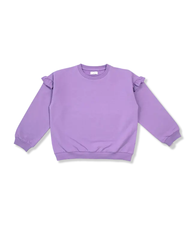 Petit Blush Ruffle Sweater English Lavender