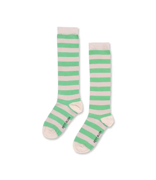 Petit Blush Knee Socks Stripes