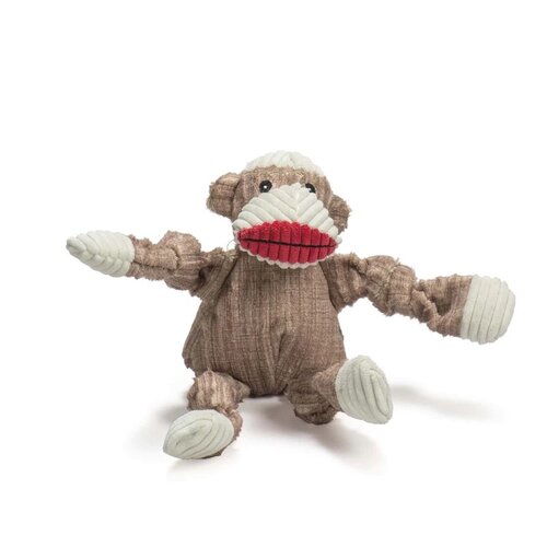 HuggleHounds Stuey Sock Monkey Knottie , stevig duurzaam speelgoed