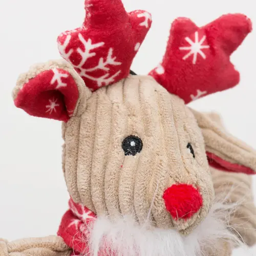 HuggleHounds Jingle all the Way Rudy Christmas Knottie, stevig duurzaam speelgoed HuggleHounds Jingle all the Way Rudy Christmas Knottie, stevig duurzaam speelgoed