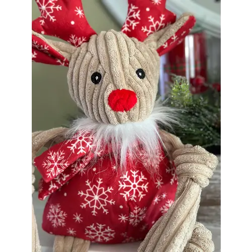 HuggleHounds Jingle all the Way Rudy Christmas Knottie, stevig duurzaam speelgoed HuggleHounds Jingle all the Way Rudy Christmas Knottie, stevig duurzaam speelgoed