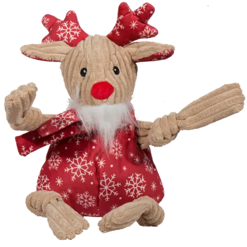 HuggleHounds Jingle all the Way Rudy Christmas Knottie, stevig duurzaam speelgoed HuggleHounds Jingle all the Way Rudy Christmas Knottie, stevig duurzaam speelgoed