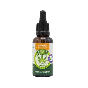 Jacob Hooy CBD olie 5% (30ml) 1+1 Gratis!