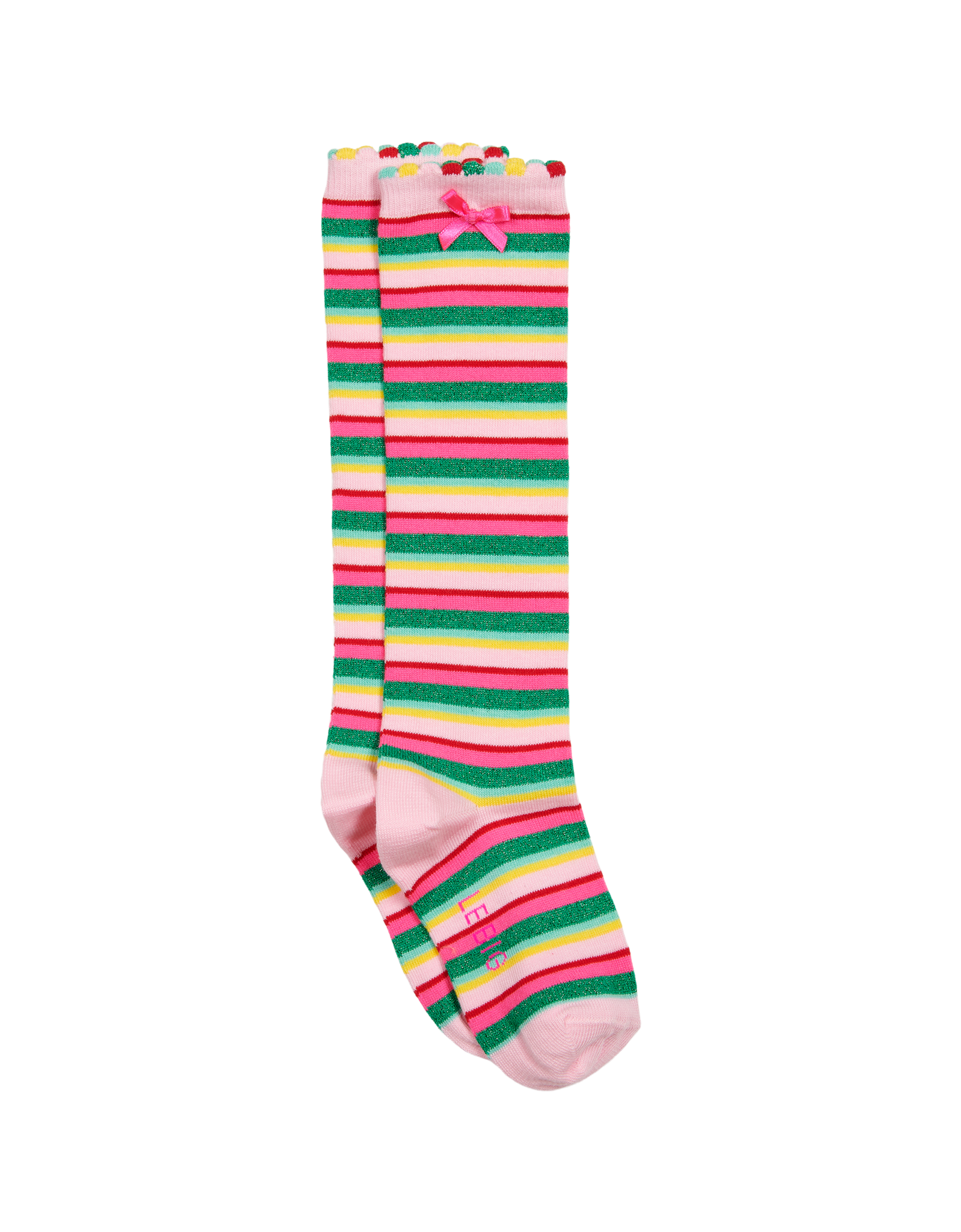 Retro Stripe Knee High Tube Socks, Thick Black & Pink Stripes, Vintage Style Roller Skate Socks