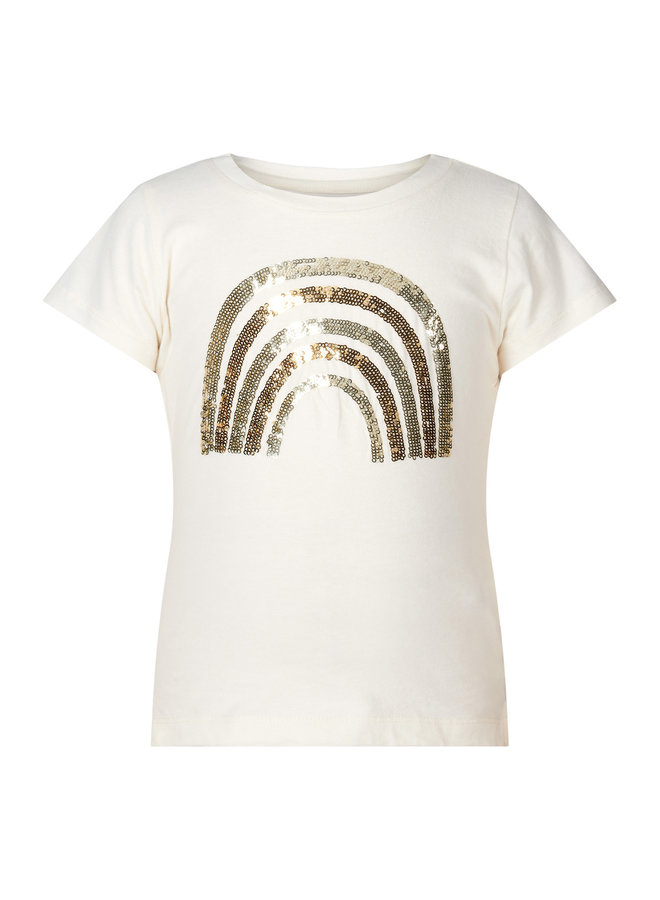 April T-shirt s/slv – Feather White