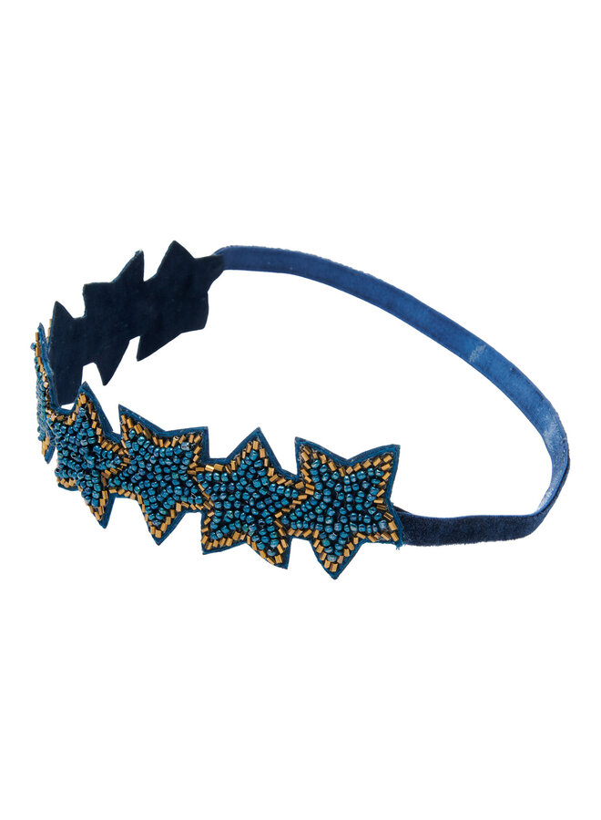 Girls Headband Carmen  - Prussian Blue