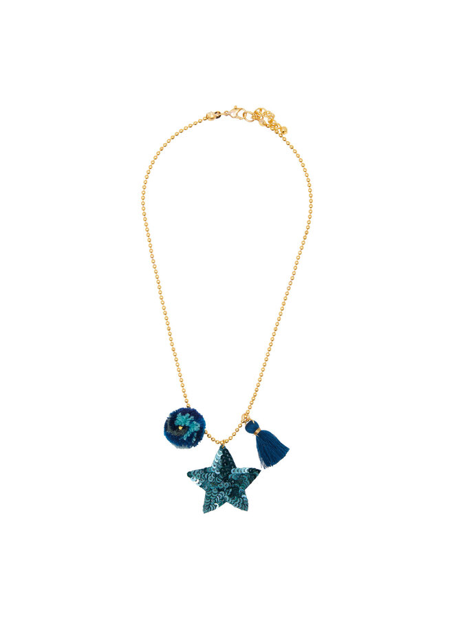 Selda Girls Necklace - Prussian Blue
