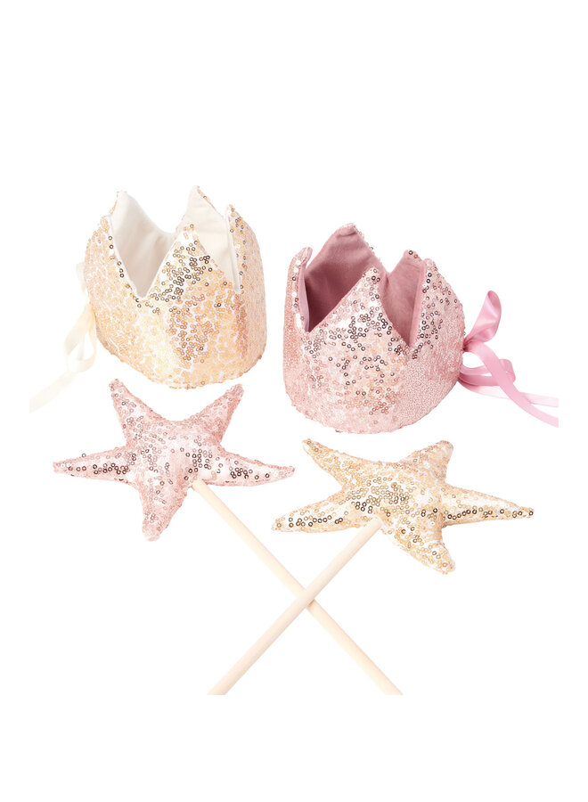 Kroon en Toverstok Set Charlotte – Dawn Pink