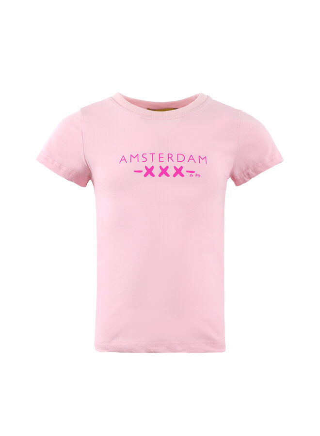 Amsterdam T-shirt s/slv  - Powder Pink