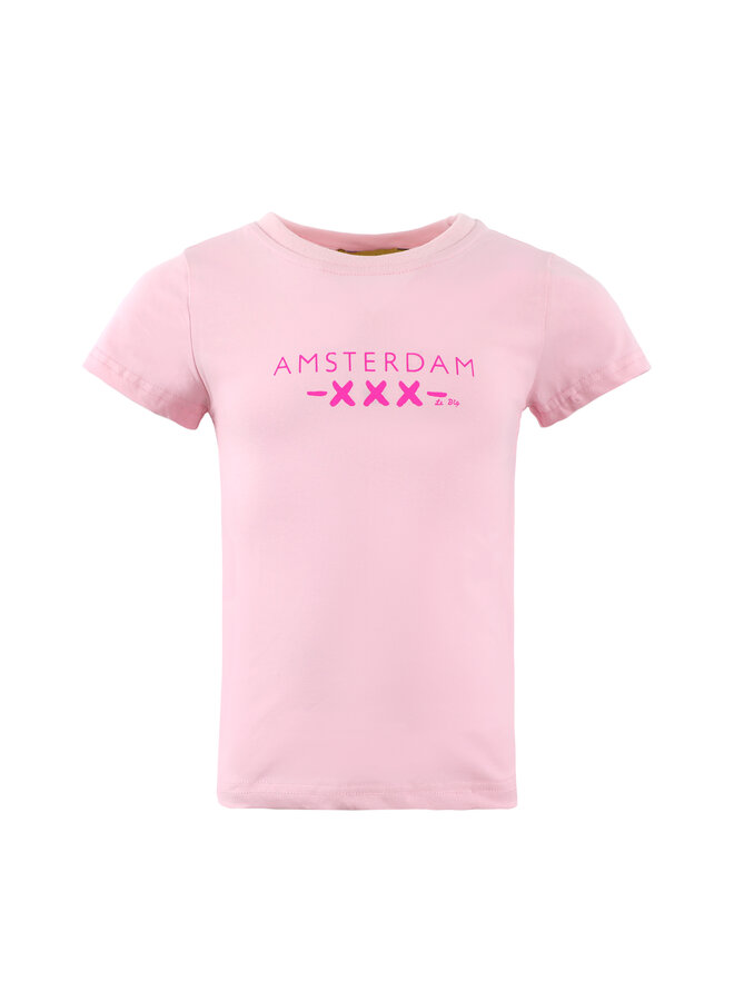 Amsterdam Tee s/slv  - Powder Pink