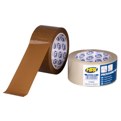 HPX HPX Verpakkings Tape - Bruin en Transparant HPX HPX Verpakkings Tape - Bruin en Transparant