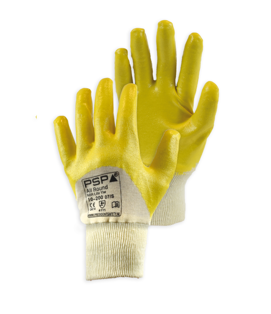 PSP PSP 10-200 NBR Lite Yellow Werkhandschoen PSP PSP 10-200 NBR Lite Yellow Werkhandschoen