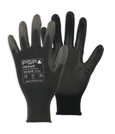 PSP PSP 10-610 PU Poly Flex Black Werkhandschoen - 12 paar PSP PSP 10-610 PU Poly Flex Black Werkhandschoen - 12 paar