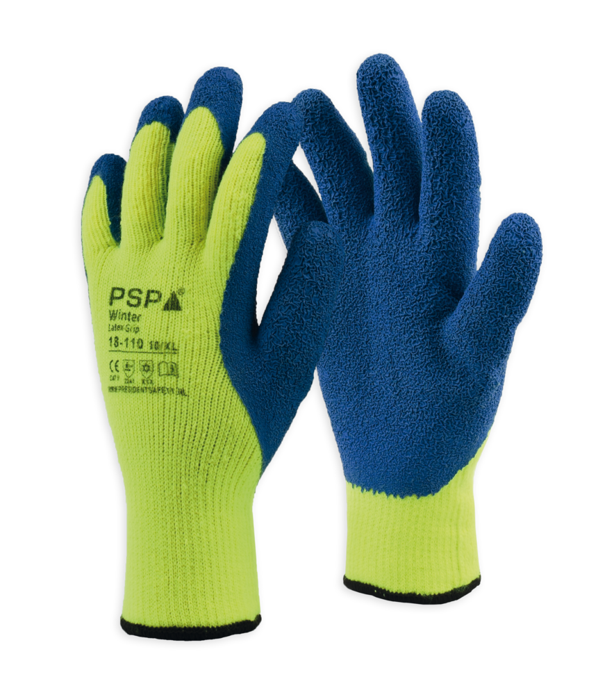 PSP PSP 18-110 Winter Latex Grip Hi-Vis Werkhandschoen PSP PSP 18-110 Winter Latex Grip Hi-Vis Werkhandschoen