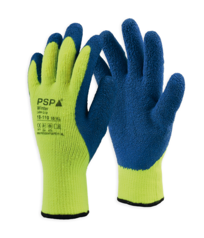 PSP PSP 18-110 Winter Latex Grip Hi-Vis Werkhandschoen PSP PSP 18-110 Winter Latex Grip Hi-Vis Werkhandschoen