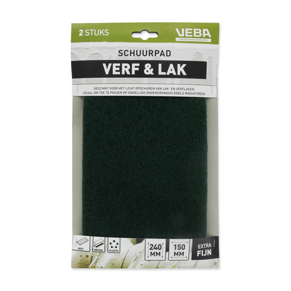 Veba Veba Schuurpad Verf & Lak 150x240 Extra Fijn - 2 stuks Veba Veba Schuurpad Verf & Lak 150x240 Extra Fijn - 2 stuks
