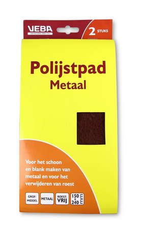 Veba Veba Polijstpad metaal Grof 150x240 - 2 stuks Veba Veba Polijstpad metaal Grof 150x240 - 2 stuks