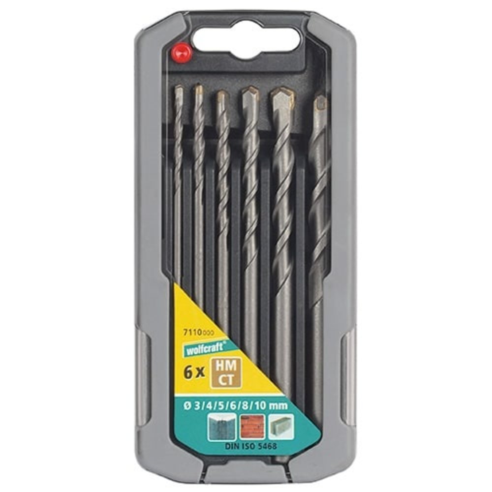 Wolfcraft Wolfcraft Betonborenset 3-10mm 6-delig Speciaal Wolfcraft Wolfcraft Betonborenset 3-10mm 6-delig Speciaal