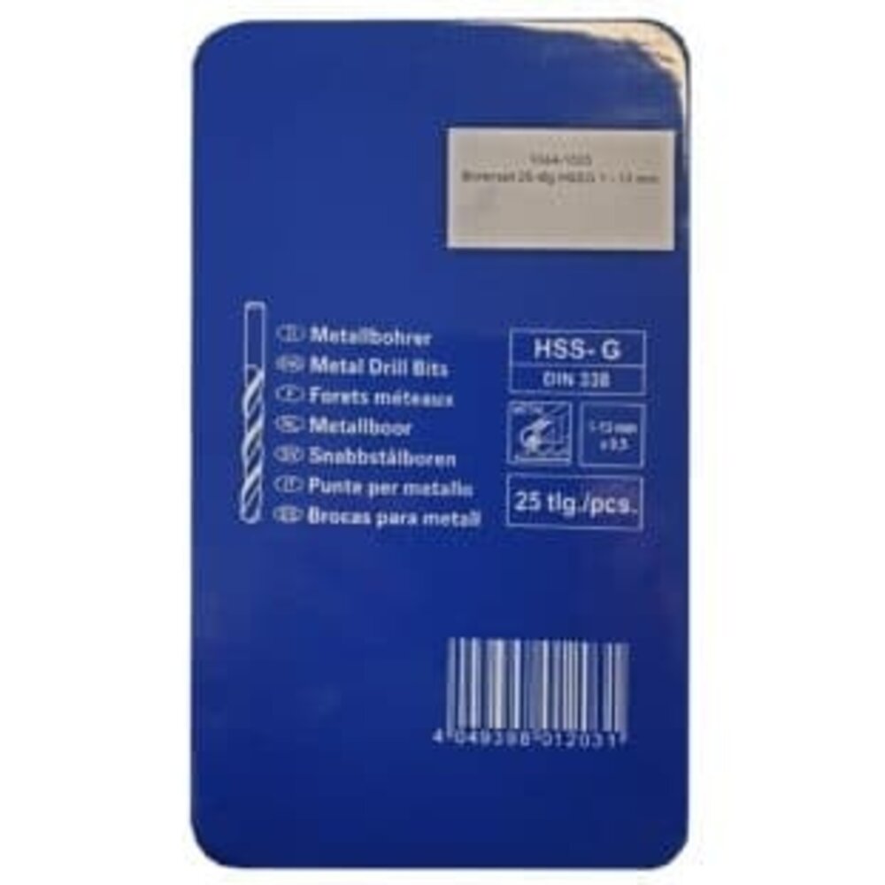 Brüder Mannesmann Mannesmann HSS Spiraalborenset geslepen 25-delig Brüder Mannesmann Mannesmann HSS Spiraalborenset geslepen 25-delig