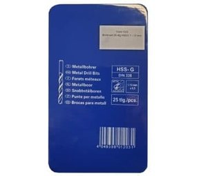 Brüder Mannesmann Mannesmann HSS Spiraalborenset geslepen 25-delig Brüder Mannesmann Mannesmann HSS Spiraalborenset geslepen 25-delig