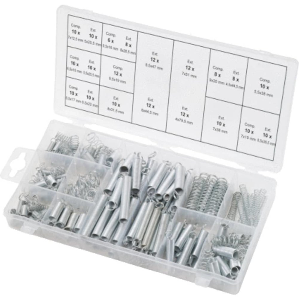 KS-Tools KS-Tools Assortiment druk- en trekveren - 200 delig KS-Tools KS-Tools Assortiment druk- en trekveren - 200 delig