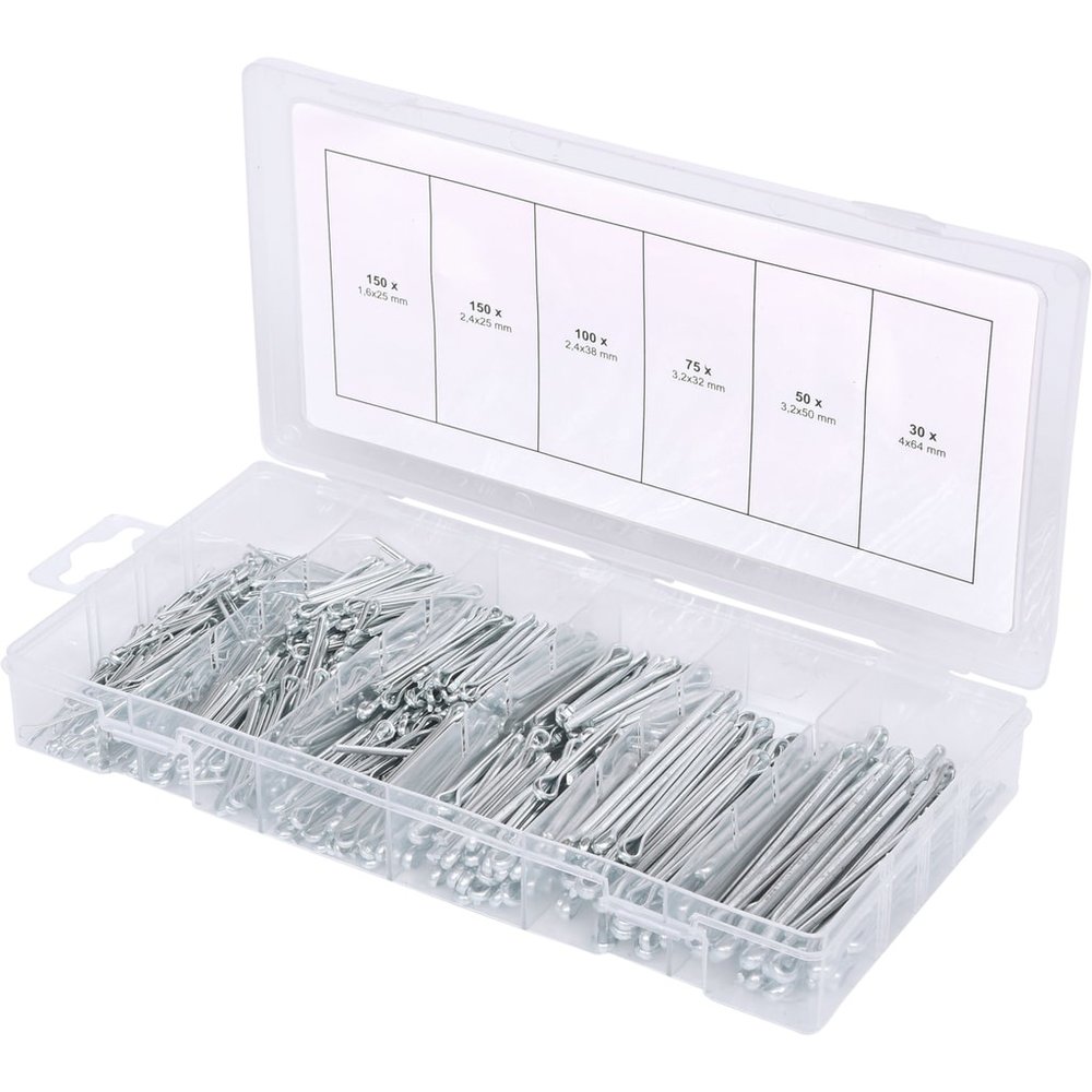 KS-Tools KS-Tools Assortiment splitpennen 1.6x25.4mm-4.0x63.5mm. - 555-dlg