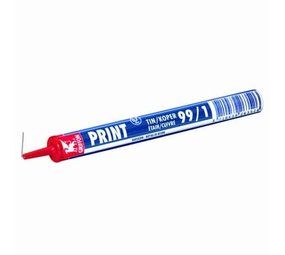 Griffon Griffon Print Draadsoldeer Tin/Koper 99/1 harskern 4m koker 0,7mm Griffon Griffon Print Draadsoldeer Tin/Koper 99/1 harskern 4m koker 0,7mm