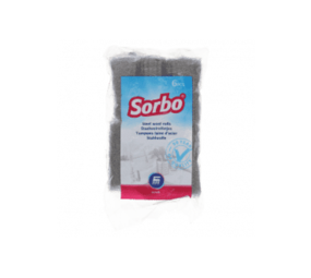 Sorbo Sorbo Staalwolspons 6st Sorbo Sorbo Staalwolspons 6st