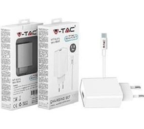 V-tac V-TAC micro-USB lader 2.1A wit V-tac V-TAC micro-USB lader 2.1A wit