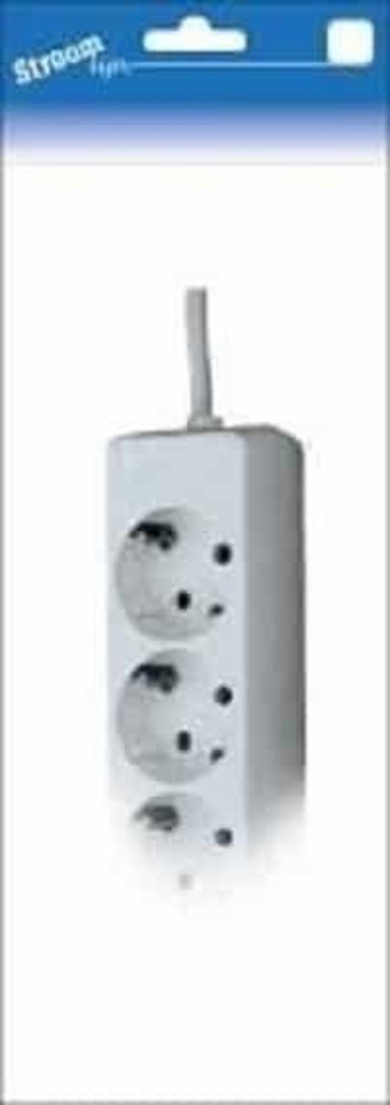 Stekkerdoos 3-voudig 1.5m snoer wit Stekkerdoos 3-voudig 1.5m snoer wit