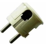 Randaarde stekker haaks bakeliet wit Randaarde stekker haaks bakeliet wit