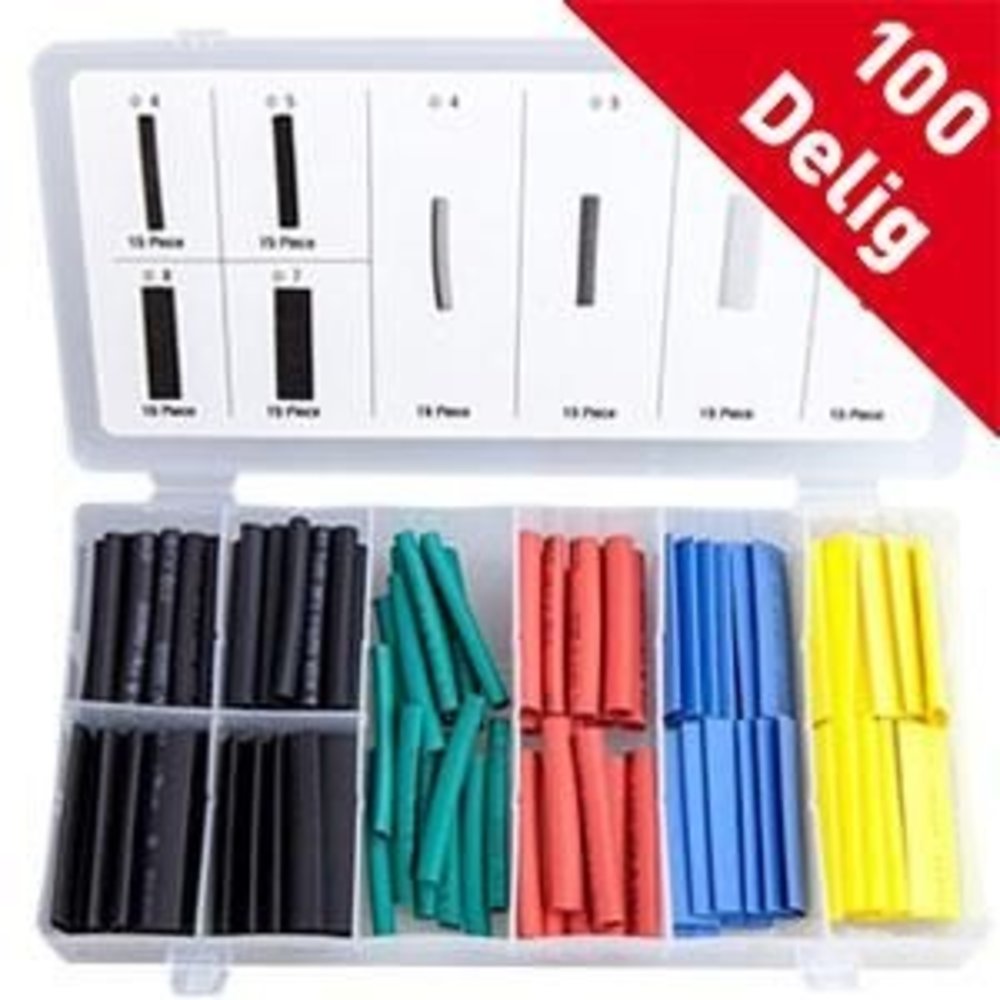 Krimpkous set 100 delig kleur