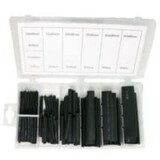 Assortiment doos Krimpkous zwart 127 delig