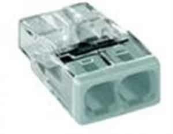 Wago Wago Lasklem 2x0.5-2.2mm trans/wit doos van 100 stuks Wago Wago Lasklem 2x0.5-2.2mm trans/wit doos van 100 stuks
