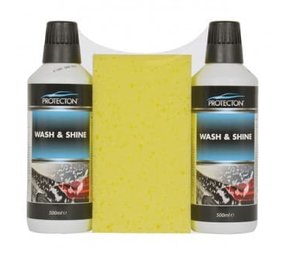 Protecton Protecton Wash & Shine Set 2x 500ml met Spons Protecton Protecton Wash & Shine Set 2x 500ml met Spons