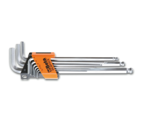 Beta Beta 96LBP/SC9 - 9-delig set haakse stiftsleutels met kogelkop, extra-lang model Beta Beta 96LBP/SC9 - 9-delig set haakse stiftsleutels met kogelkop, extra-lang model