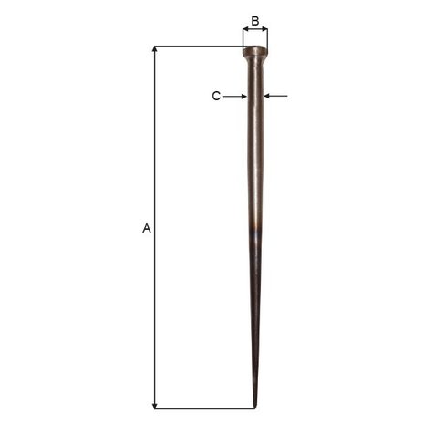 Markussens Splitshoorn voor staaldraad - chroomstaal met geharde punt Markussens Splitshoorn voor staaldraad - chroomstaal met geharde punt