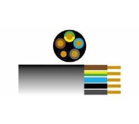 Neopreen stroomkabel zwart Neopreen stroomkabel zwart