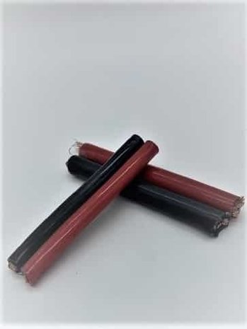 Dubbele accukabel Rood-Zwart