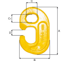 Blue Line BMM G-Haken geel Blue Line BMM G-Haken geel